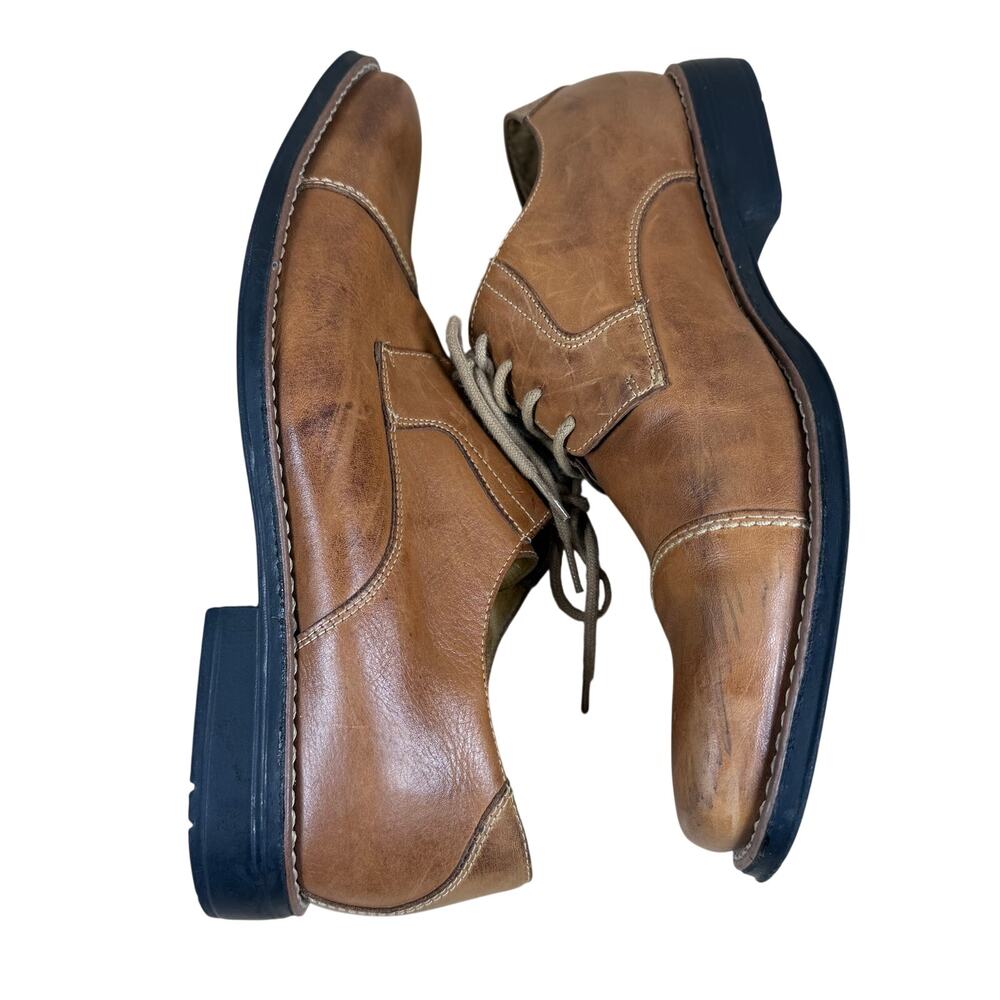 Sandro Moscoloni Oxfords Men’s 11W Brown Cap Toe Genuine Leather Preppy
